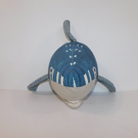 Plush Blue Gray Great White Shark Wall Hanging Decor Taxidermy 13" x 12" x 9" - Picture 3 of 8